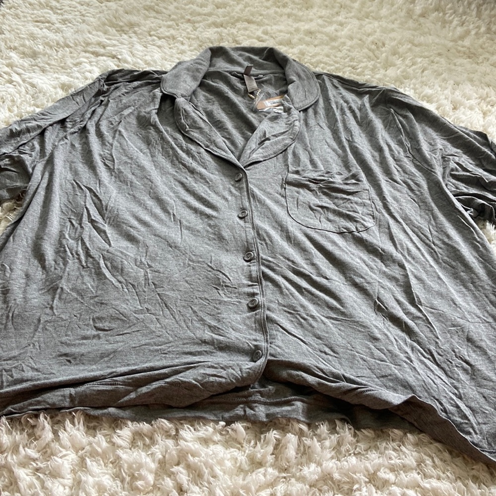 Skims Grey Pajama Top 4X